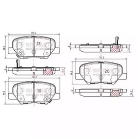 Тормозные колодки NIPPARTS N3615017