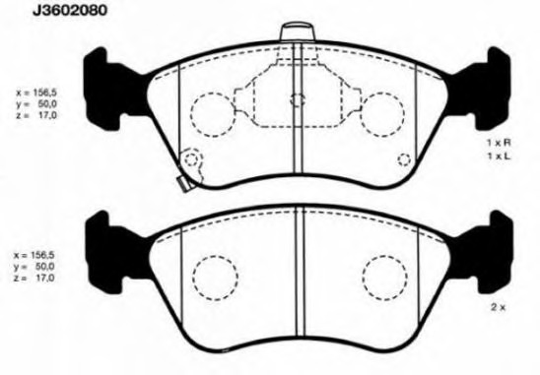 Колодки тормозные дисковые NIPPARTS J3602080
