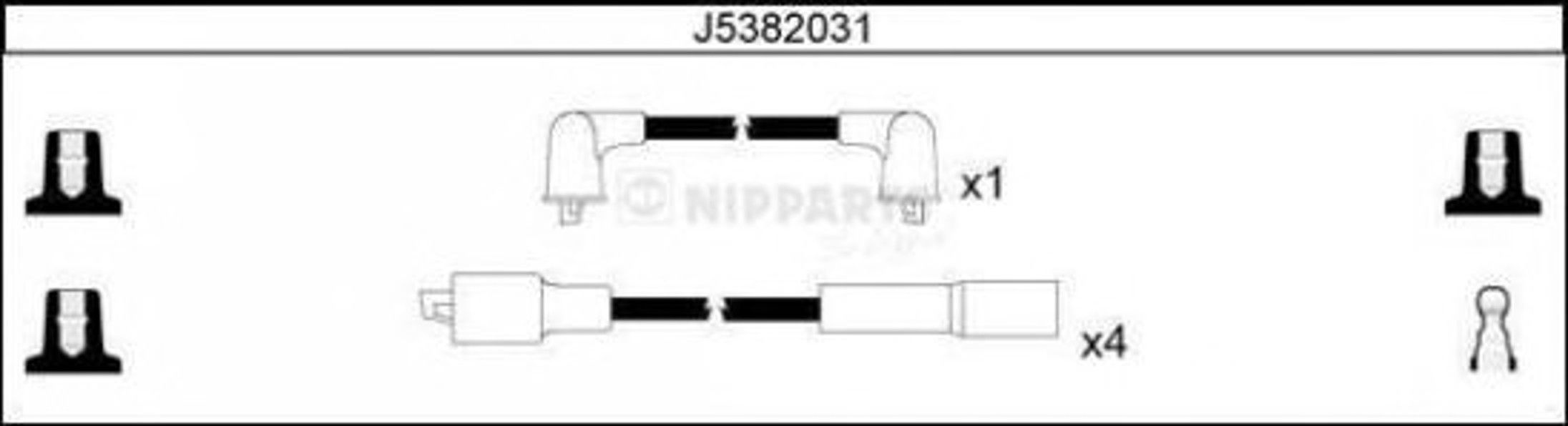 Комплект проводов зажигания NIPPARTS J5382031