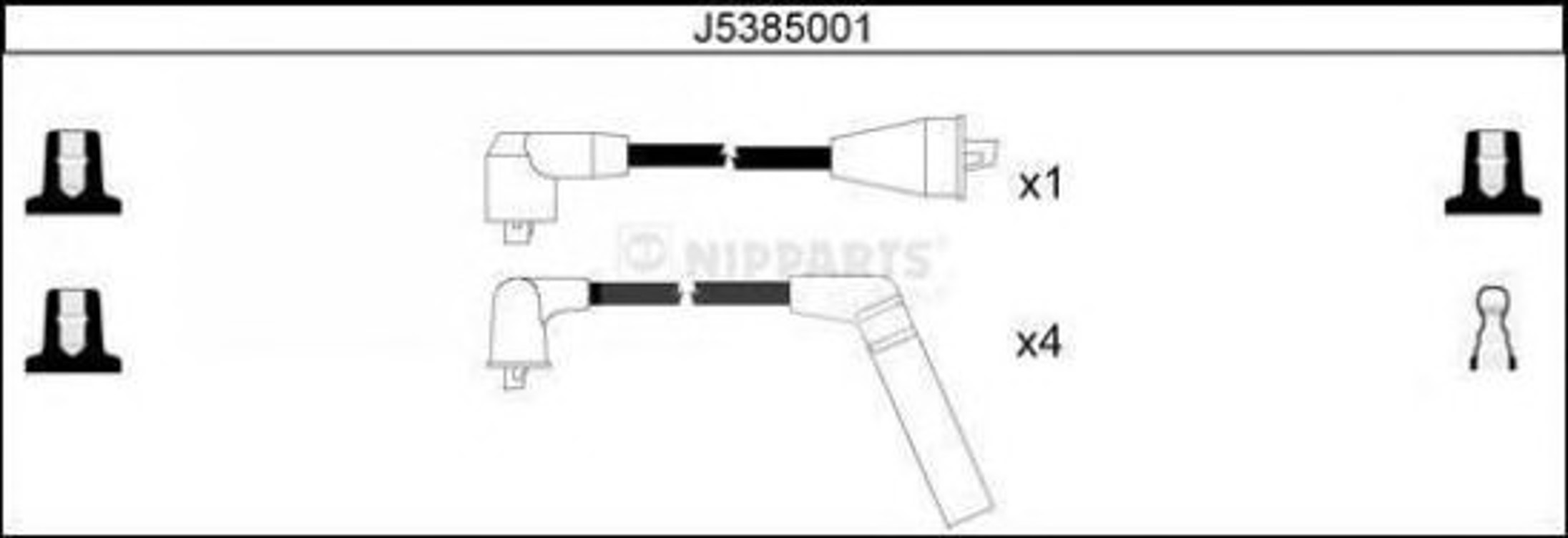 Комплект проводов зажигания NIPPARTS J5385001