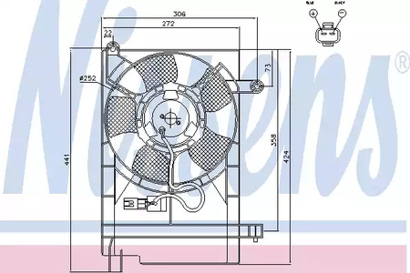 Вентилятор радиатора NISSENS 85062