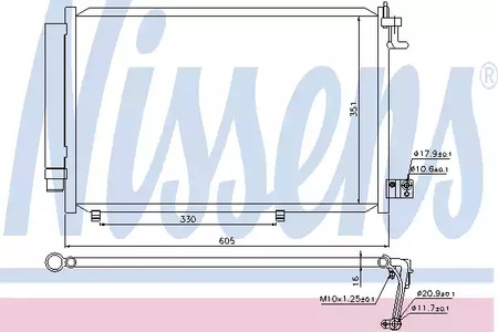 Радиатор кондиционера NISSENS 940108