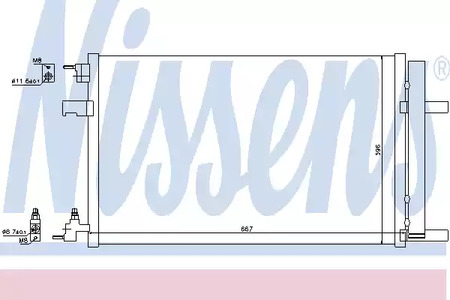 Радиатор кондиционера NISSENS 940135