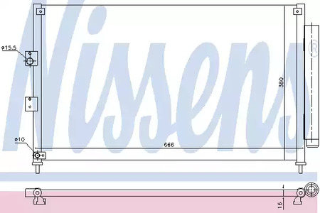 Радиатор кондиционера NISSENS 940362
