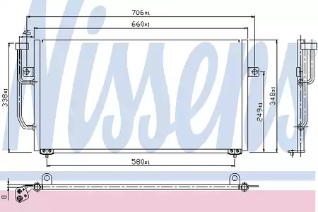 Радиатор кондиционера NISSENS 94306