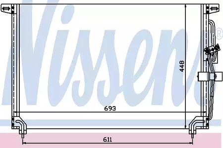 Радиатор кондиционера NISSENS 94232