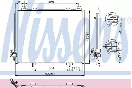 Радиатор кондиционера NISSENS 94285