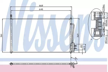 Радиатор кондиционера NISSENS 94432