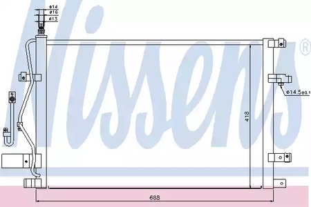 Радиатор кондиционера NISSENS 94525