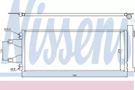 Радиатор кондиционера NISSENS 94986