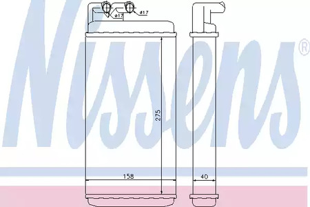 Радиатор отопителя NISSENS 70220