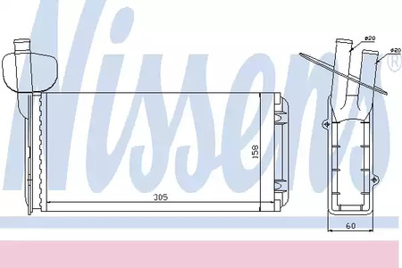 Теплообменник отопления салона NISSENS 73965