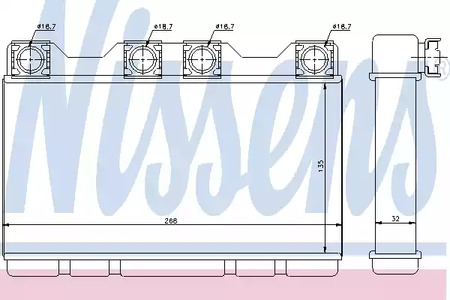 Радиатор отопителя NISSENS 70515