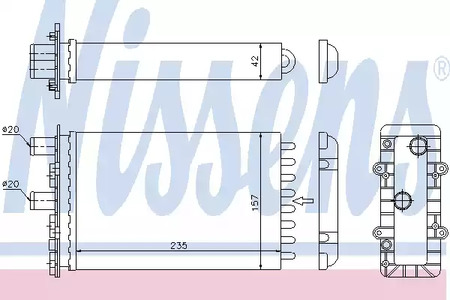 Радиатор отопителя NISSENS 73974