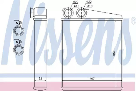 Радиатор отопителя NISSENS 72047