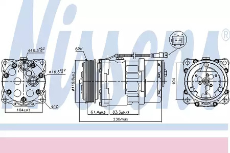 Компрессор кондиционер NISSENS 89055