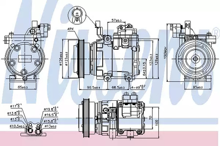 Компрессор кондиционера NISSENS 89286