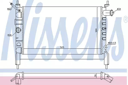 Радиатор системы охлаждения NISSENS 632761