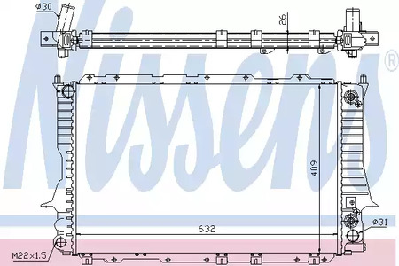 Радиатор системы охлаждения NISSENS 60476