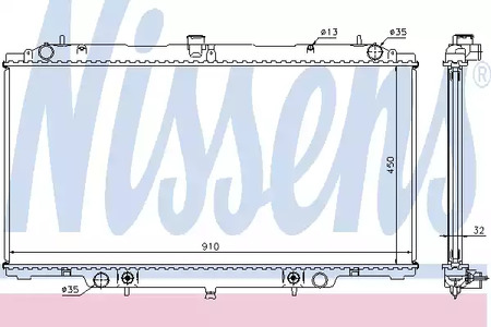 Радиатор системы охлаждения NISSENS 62953A
