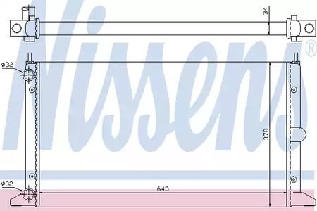 Радиатор системы охлаждения NISSENS 63993