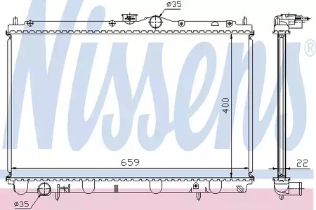 Радиатор системы охлаждения NISSENS 62857A