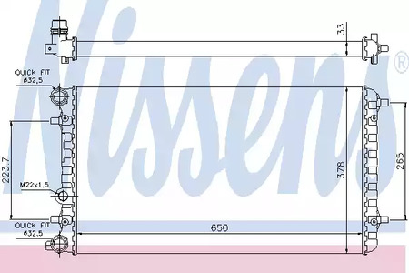 Радиатор системы охлаждения NISSENS 65228