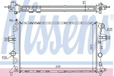 Радиатор системы охлаждения NISSENS 63249A