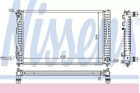 Радиатор системы охлаждения NISSENS 60497