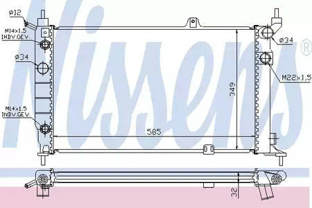 Радиатор системы охлаждения NISSENS 63253A
