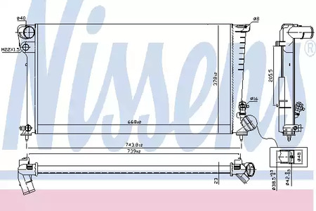Радиатор системы охлаждения NISSENS 61315