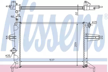Радиатор системы охлаждения NISSENS 63005A