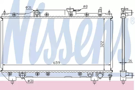 Радиатор системы охлаждения NISSENS 64781A