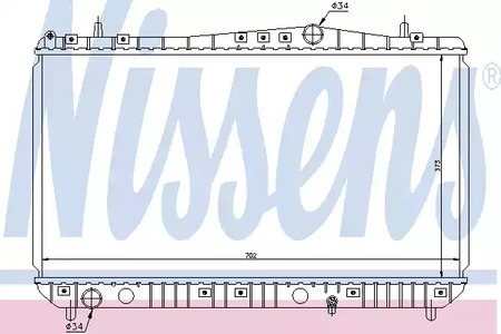 Радиатор системы охлаждения NISSENS 61664
