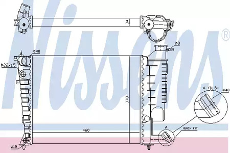 Радиатор системы охлаждения NISSENS 61335A