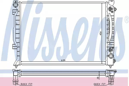 Радиатор системы охлаждения NISSENS 60423A
