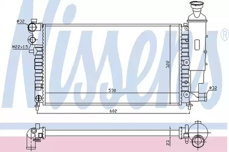 Радиатор системы охлаждения NISSENS 61276