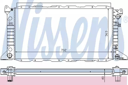 Радиатор системы охлаждения NISSENS 62048
