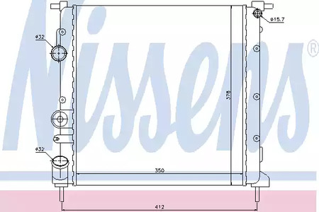 Радиатор системы охлаждения NISSENS 638271
