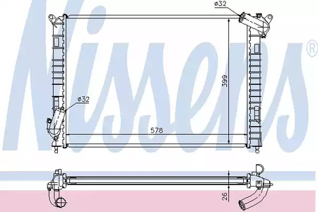 Радиатор системы охлаждения NISSENS 69701A