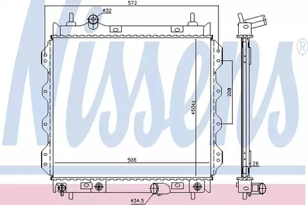 Радиатор системы охлаждения NISSENS 61002