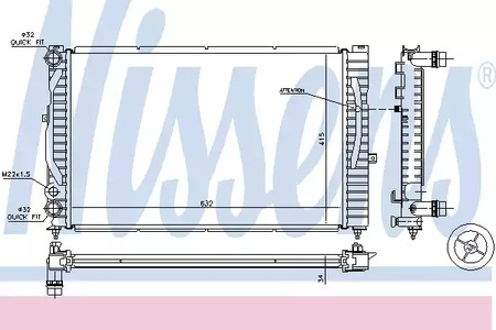 Радиатор системы охлаждения NISSENS 60299