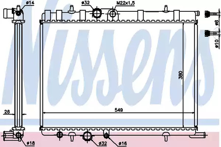 Радиатор системы охлаждения NISSENS 63502A