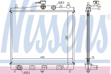 Радиатор системы охлаждения NISSENS 62902A