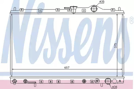 Радиатор системы охлаждения NISSENS 62887