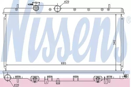 Радиатор системы охлаждения NISSENS 67711