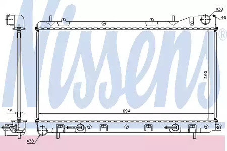 Радиатор системы охлаждения NISSENS 67712
