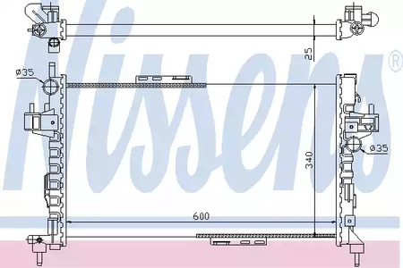 Радиатор системы охлаждения NISSENS 63094