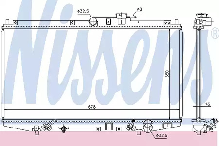 Радиатор системы охлаждения NISSENS 68117