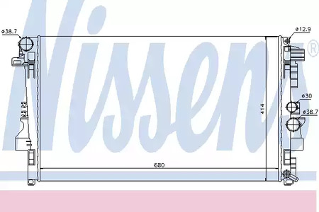 Радиатор системы охлаждения NISSENS 62572